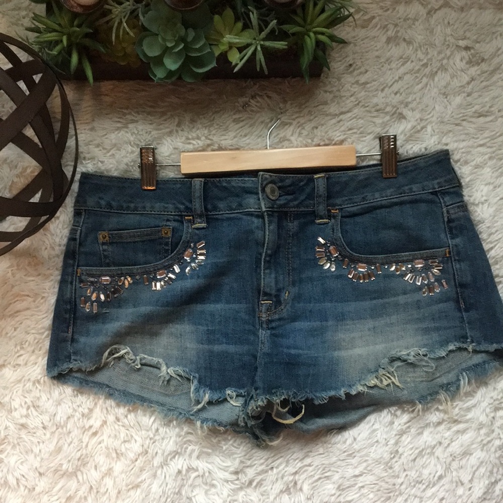 American Eagle Jewel Embellished Shorts